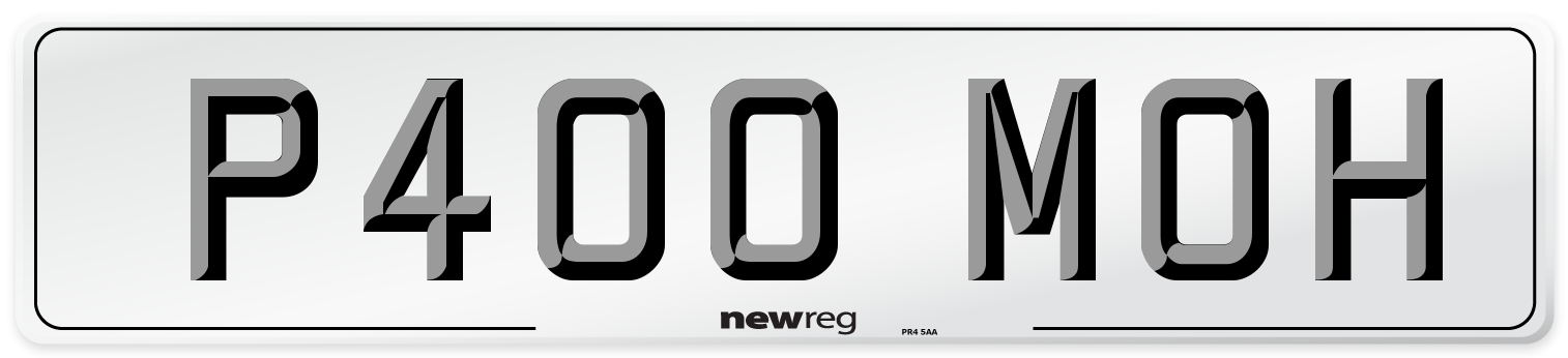P400 MOH Number Plate from New Reg